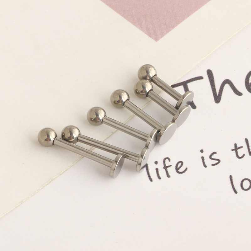G23 Titanium 6-10mm Lip Nail Rod Ball Tongue Nail Flat Bottom Rod Earring Nail Body Piercing Jewelry - Image 2