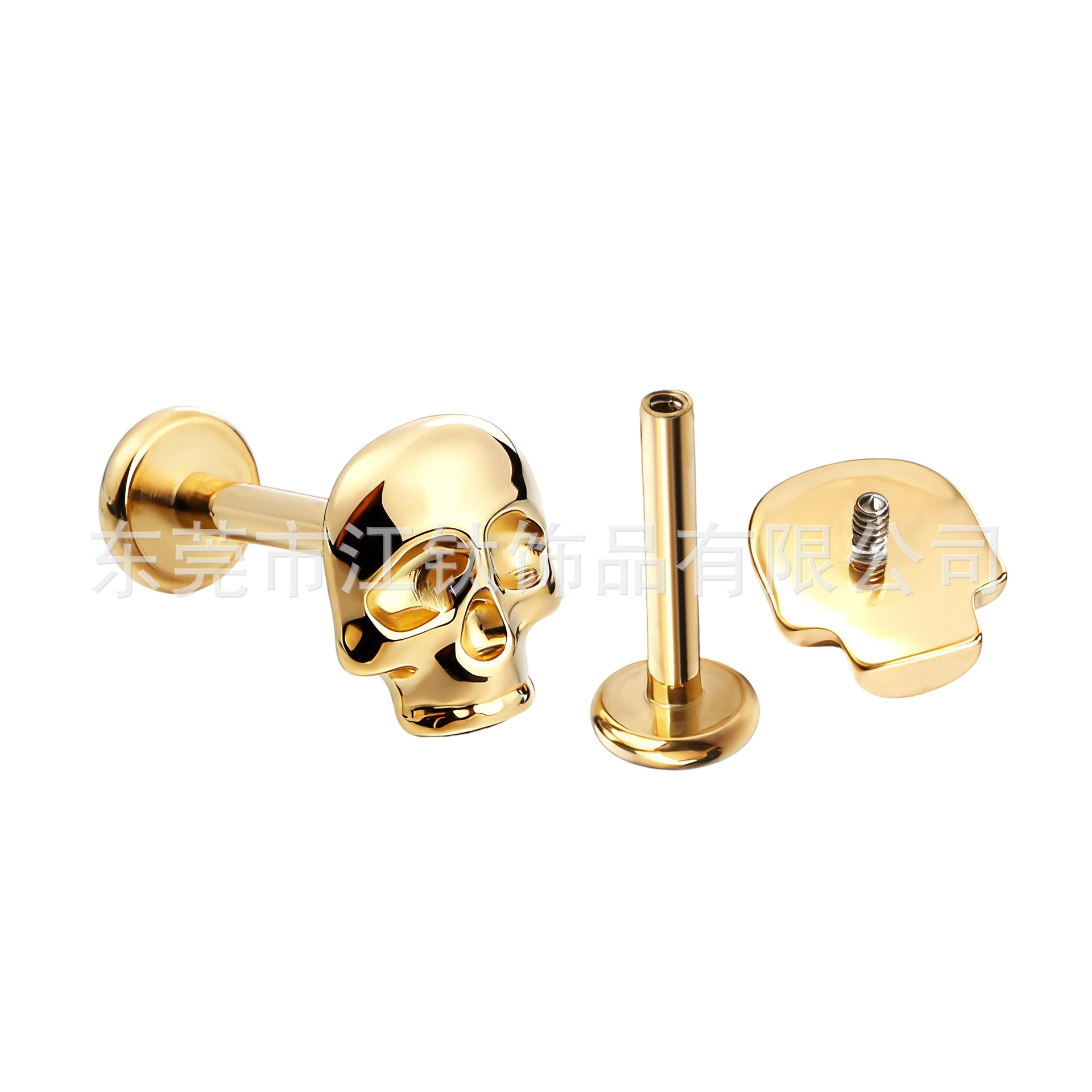 G23 Titanium Skull Earring Cartilage Stud - ASTM F136 Piercing Jewelry for Men Women - Image 5