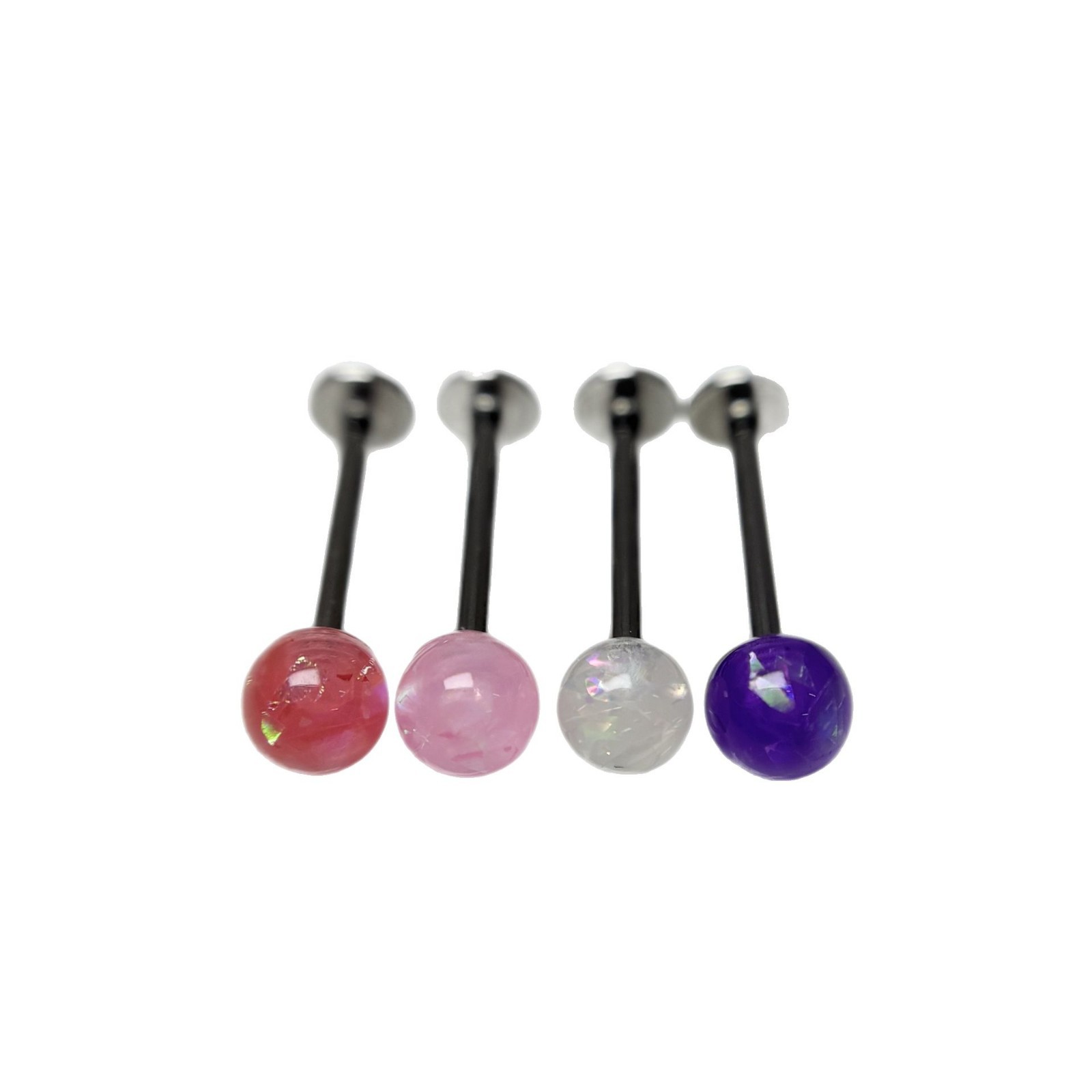 4-Color Thin Flash Star Lip Labret Titanium Steel Externally Threaded Straight Nail Body Piercing Jewelry Wholesale - Image 5
