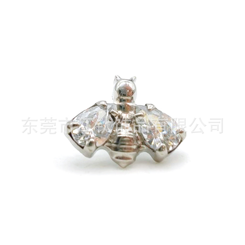 G23 Titanium Bee CZ Ear Cartilage Stud Flat Back Earring for Helix Tragus Piercing Jewelry - Image 5