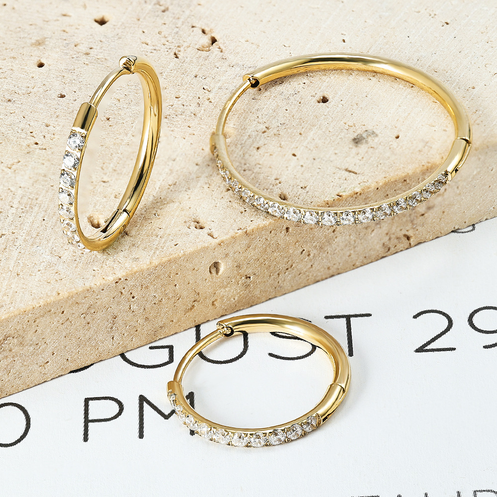 Zesen High Quality 2.0mm Hand Throw Stainless Steel Diamond Earring Studs for Cartilage - Image 4