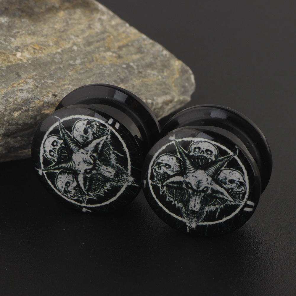 Foreign Trade Five-Claw Ghost Head Ear Piercing Jewelry 6mm-16mm Ear Stretching Tunnel Plug - Image 5
