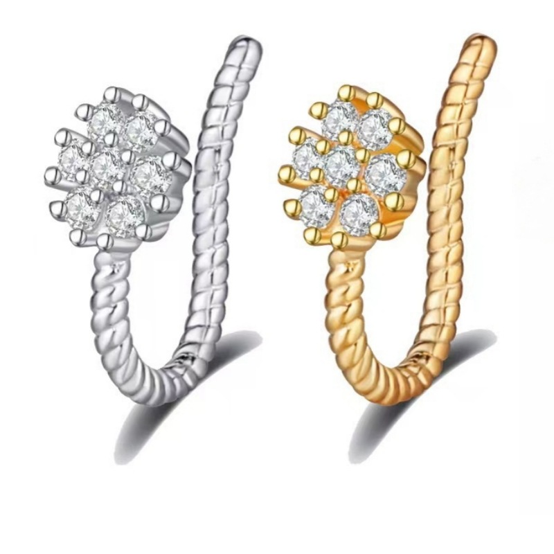 Amazon Hot Sale Nose Clip Non-Piercing Clip-on Nose Ring CZ Gold Plated Copper Nose Jewelry - Image 3