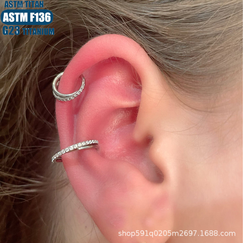 G23 Titanium Seamless Nose Ring Hoop Cross Earring for Cartilage Helix Tragus Piercing Jewelry - Image 4