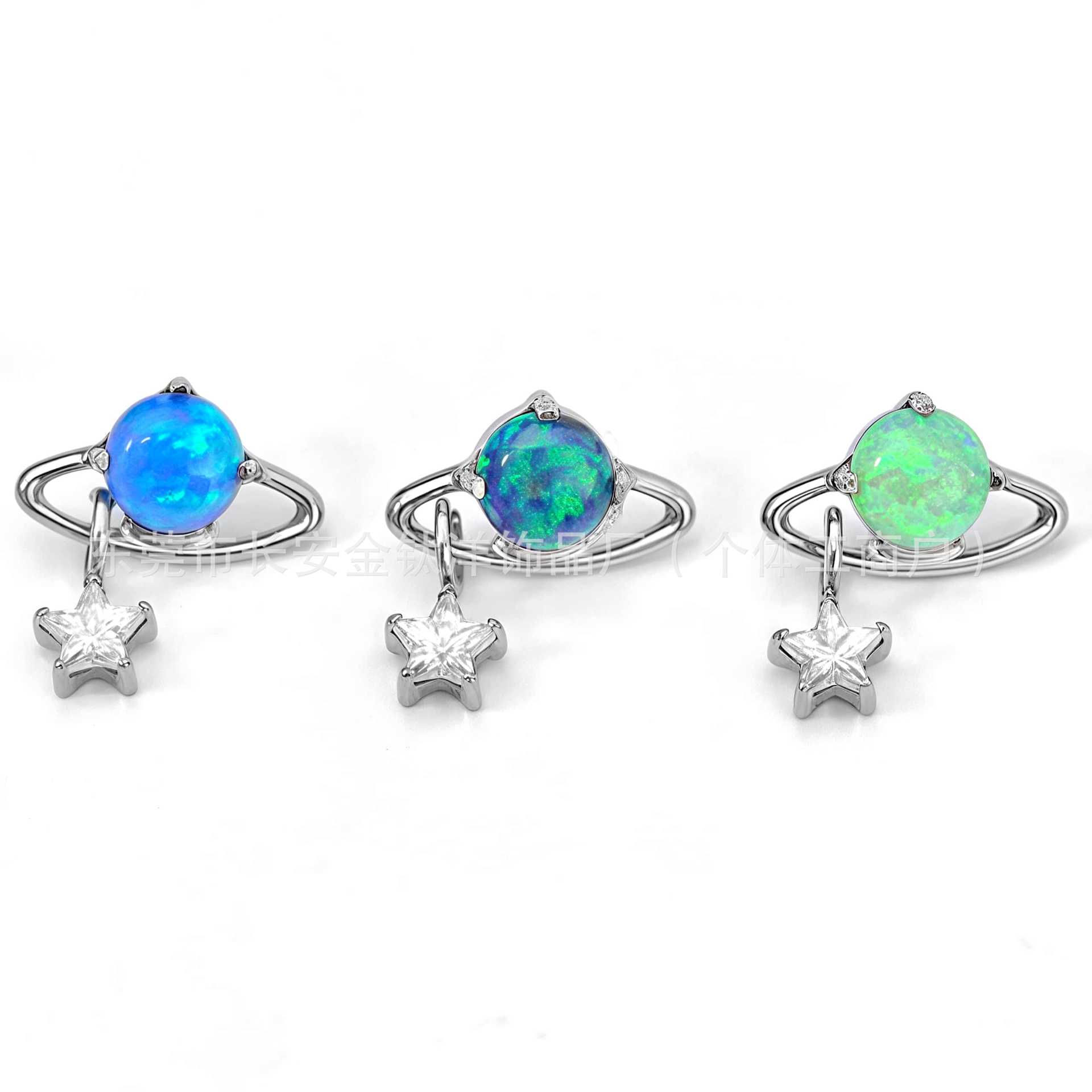 F136 Pendant Planet Orbit Opal Lip Stud Nose Stud Ear Stud Ear Bone Stud G23 Titanium Alloy Body Piercing Jewelry - Image 3