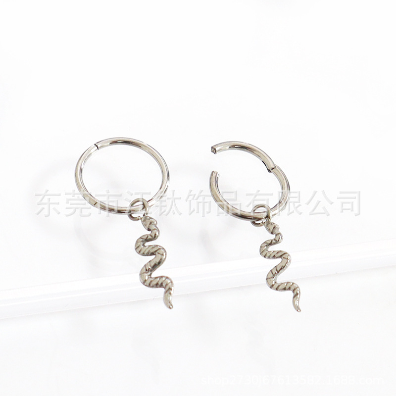 F136 Titanium Snake Nose Ring Anodized G23 Titanium Alloy Body Piercing Nose Stud - Factory Direct - Image 3