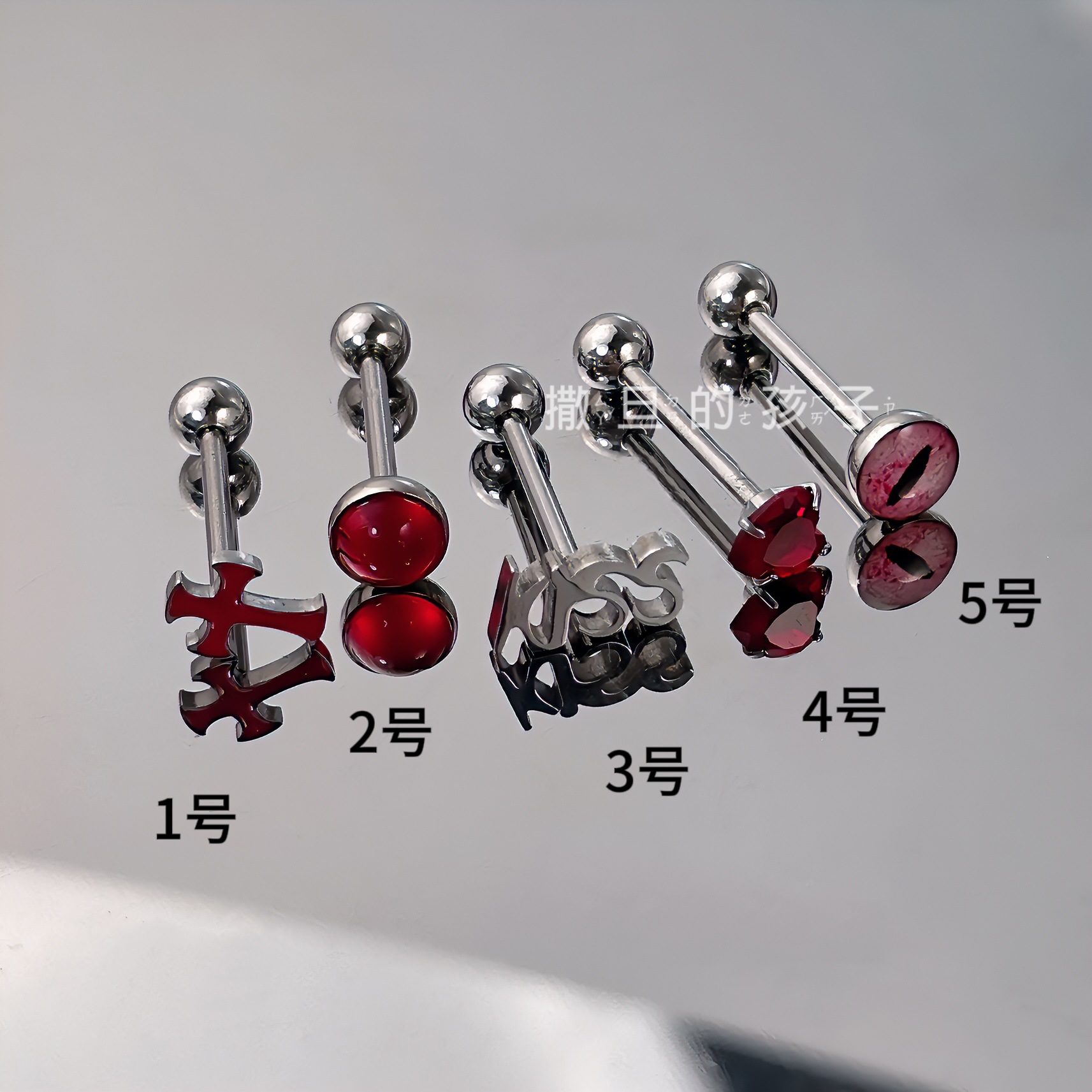 Great Shark Square Tongue Nail Titanium Steel External Thread Hot Girl Tongue Nail Tongue Ring Tongue Replacement Nail Piercing Jewelry Wholesale - Image 3