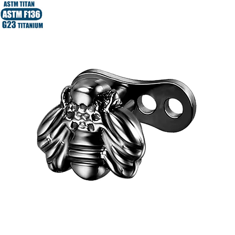 G23 Titanium Bee Buried Bone Nail Subcutaneous Implant Locking Skin Piercing Jewelry Internal Thread - Image 4