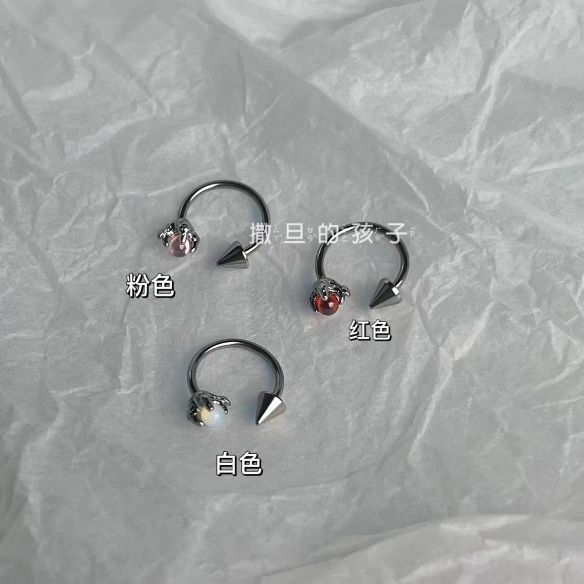 Dragon Claw Pointed Titanium Steel Lip Ring Horseshoe Ring C Ring Hot Girl Lip Nail Cool Ear Bone Nail Nose Nail Punch Jewelry Wholesale - Image 4