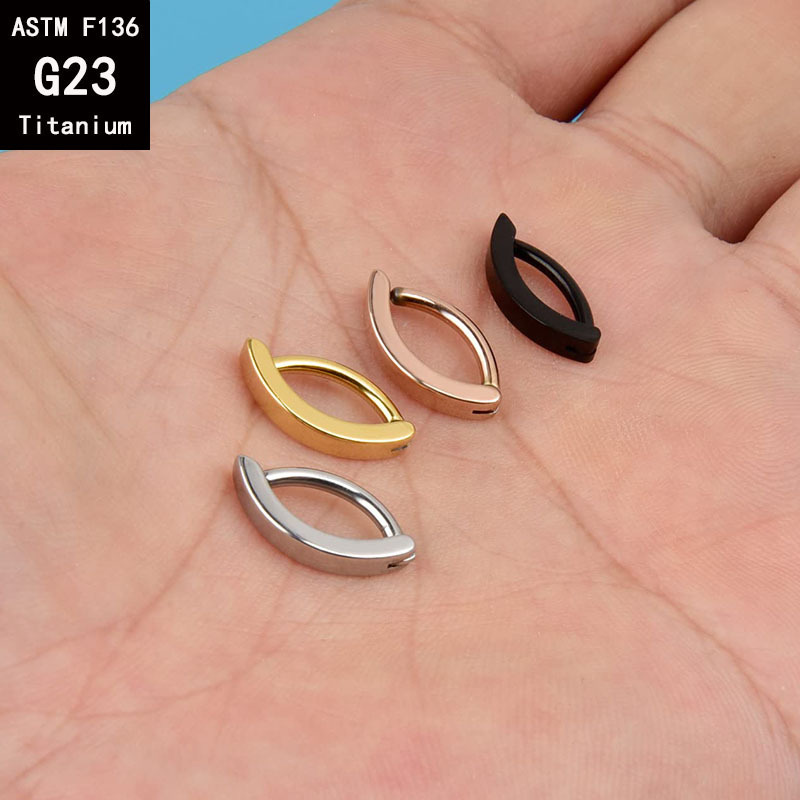G23 Titanium Arc Curved Bar Navel Buckle Fine Polishing Belly Button Ring F136 Titanium Alloy Body Piercing Jewelry Gold with Crystal - Image 4