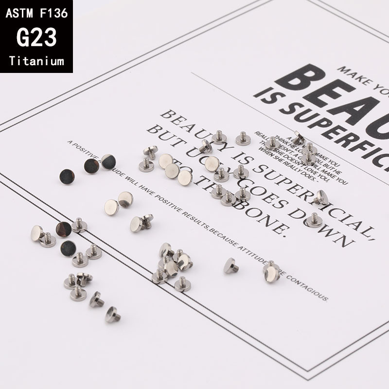 Factory Direct G23 Titanium Flat Buried Nail Lip Nail Ear Studs Base Nail Piercing Jewelry Accessories 5mm - Image 2