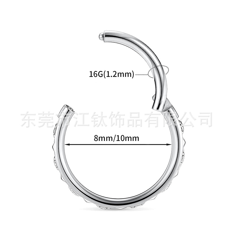 G23 Titanium Seamless Closed Ring Nose Ring Hoop Earring - 1.2mm x 10mm Gold - Image 2