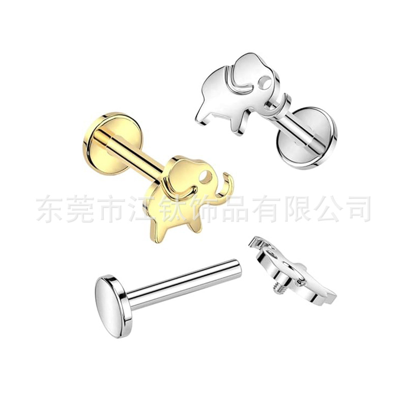 G23 Titanium Bat Ghost Pumpkin Earrings - Cartilage Stud Body Piercing Jewelry - Custom Manufacturer - Image 3
