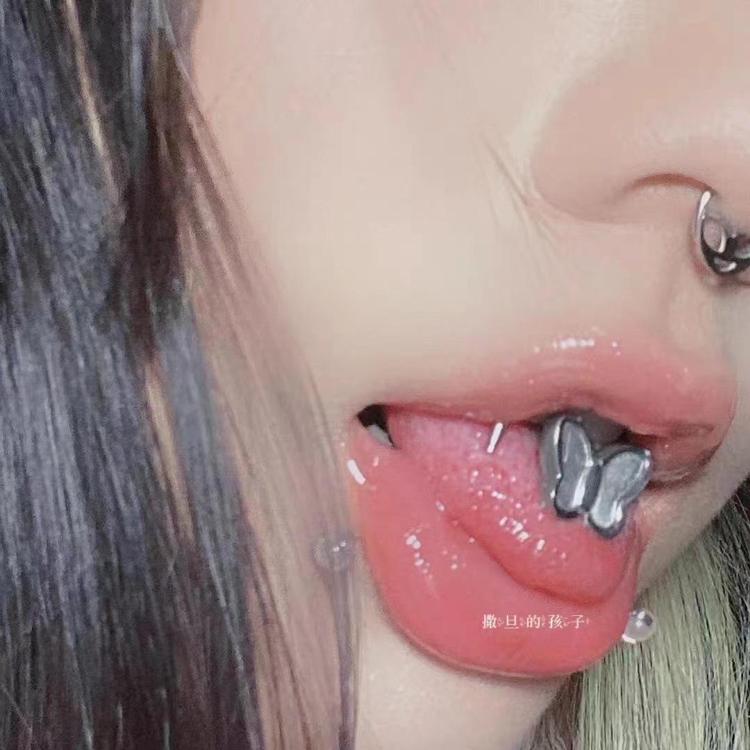 Titanium Steel Tongue Nail Tongue Ring Piercing Jewelry 12mm Length 1.6mm Thick - Image 3