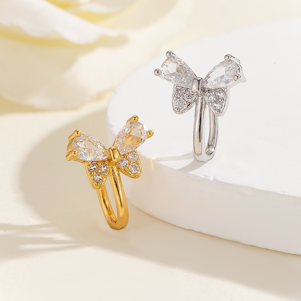 European Style Non-Piercing Nose Clip Snake Design Fashion Copper Zircon Nose Ornament - Image 5