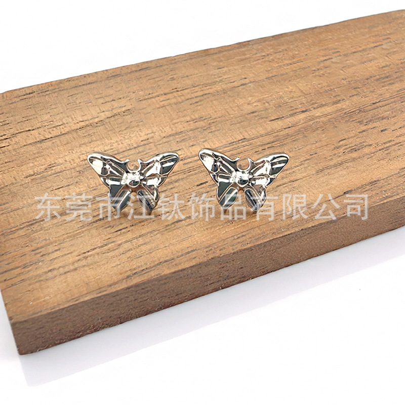 G23 Titanium Ear Cartilage Stud Butterfly Design ASTM F136 Piercing Jewelry Gold - Image 4