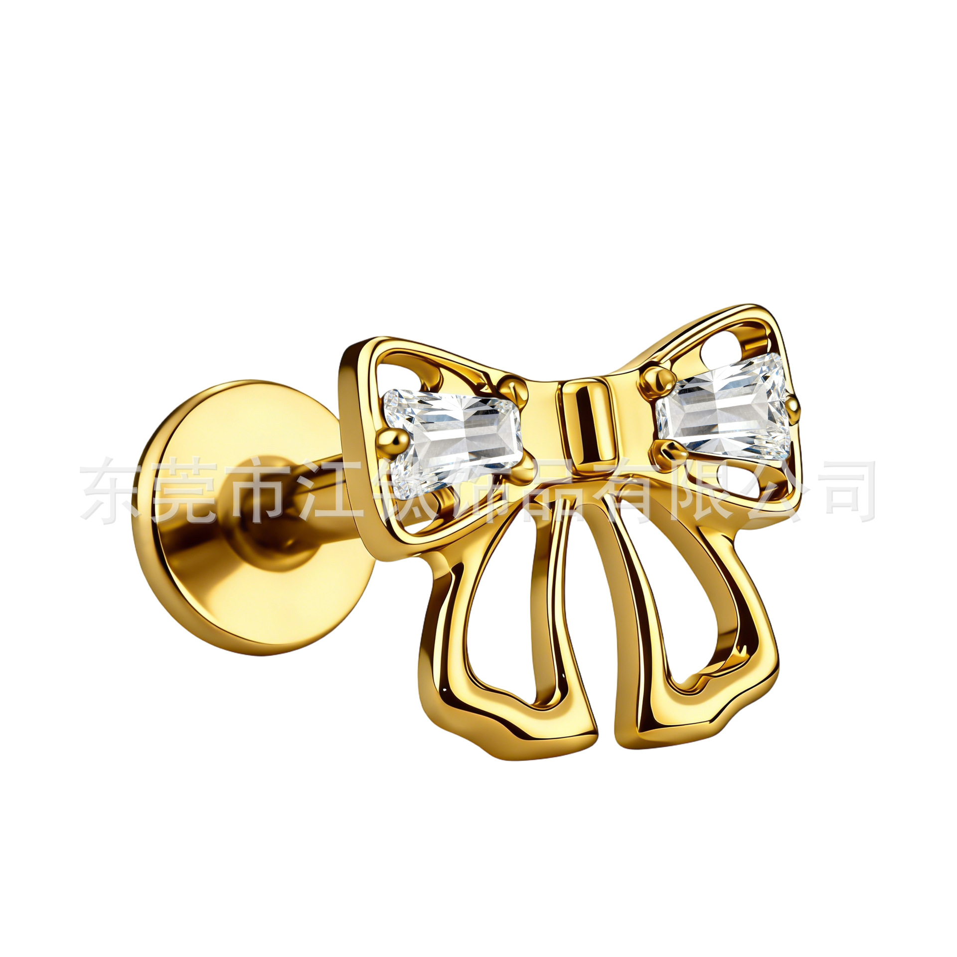 G23 Titanium Alloy Bowknot Ear Bone Stud - ASTM F136 Ear Piercing Jewelry Cartilage Stud - Image 5