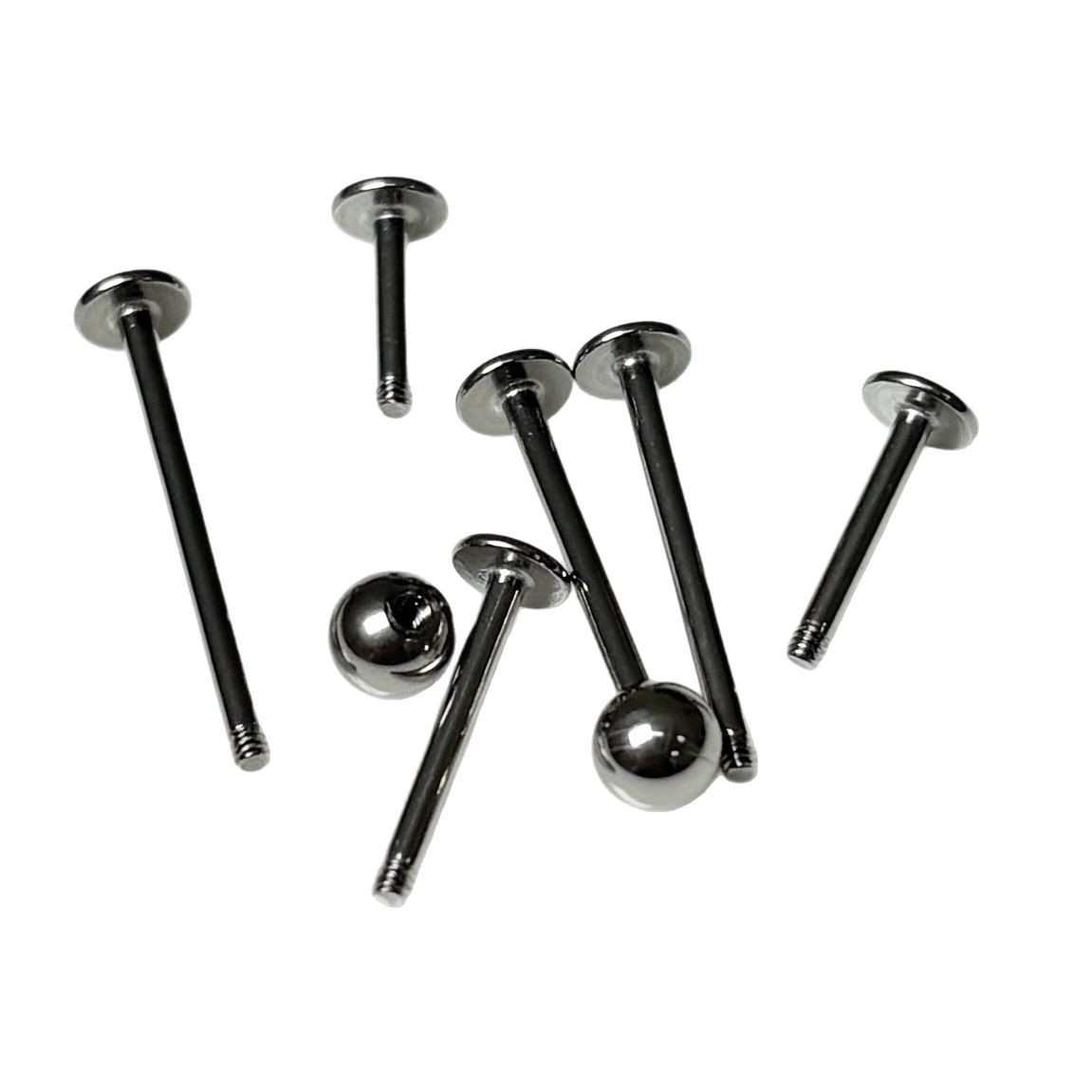 316L Spot Titanium Steel Ball Lip Nail External Thread Ear Bone Nail Dimple Nail Tongue Nail Piercing Jewelry Cross-Border Wholesale - Image 5