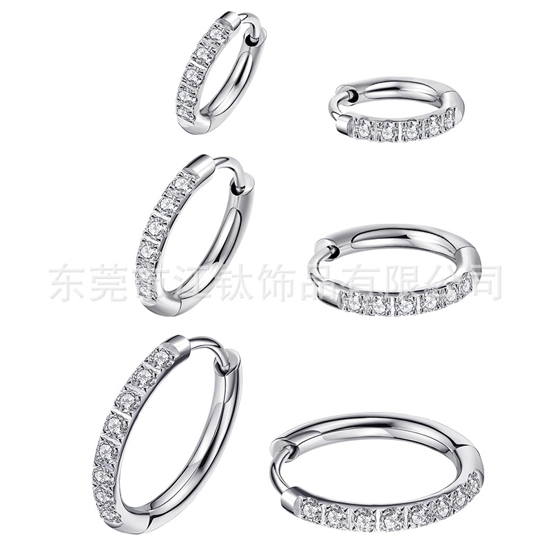 G23 Titanium Diamond Earring Pin - 1.6mm Gold Nose Ring Hoop for Cartilage Helix Tragus Piercing - Image 5