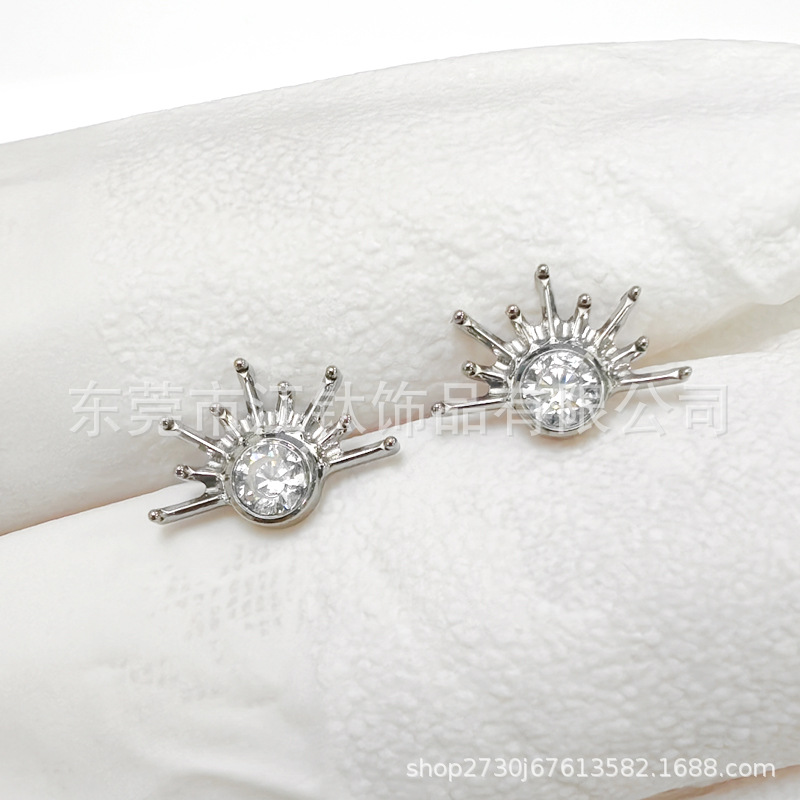 G23 Titanium Ear Cartilage Stud Screw Ear Bone Nail Cute Solar Piercing Jewelry Gold White Zircon 1.2x10mm - Image 3