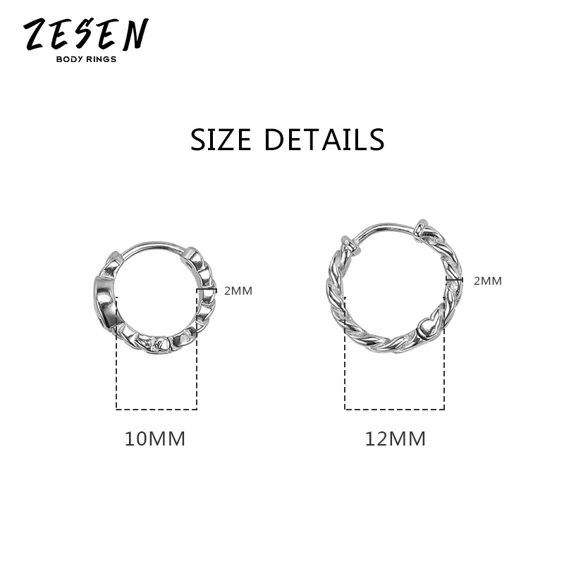 2021 Korean Style Smiley Face Hollow-Out Stainless Steel Earrings for Men and Women Geometric Silver Earrings Factory Direct - Image 5