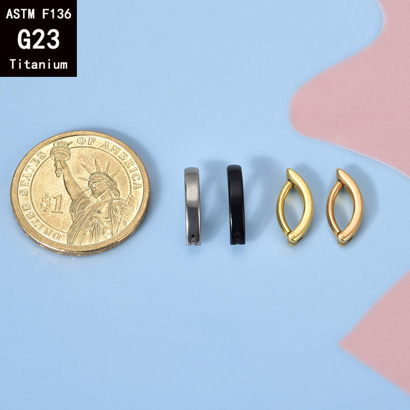 G23 Titanium Arc Curved Bar Navel Buckle Fine Polishing Belly Button Ring F136 Titanium Alloy Body Piercing Jewelry Gold with Crystal - Image 2