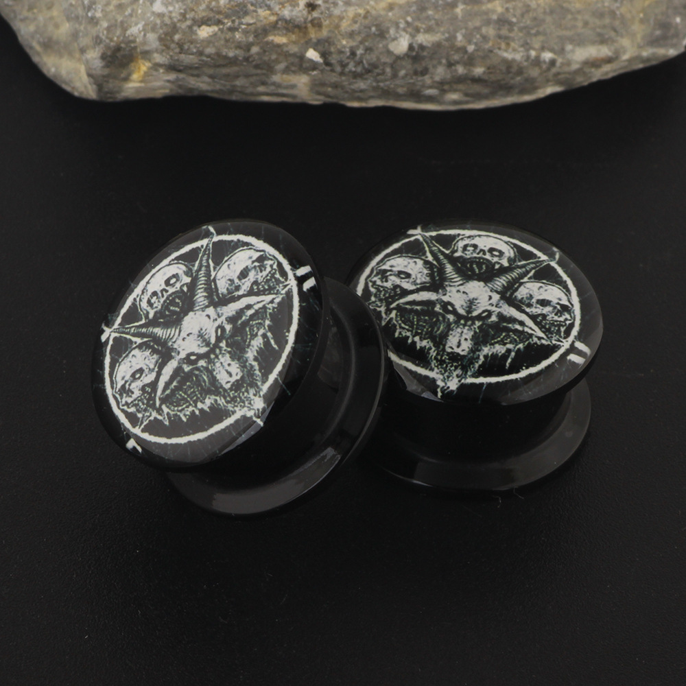 Foreign Trade Five-Claw Ghost Head Ear Piercing Jewelry 6mm-16mm Ear Stretching Tunnel Plug - Image 4