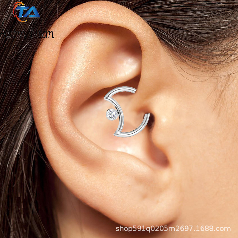 G23 Titanium Wholesale Zircon Nose Ring Nose Piercing Jewelry Nasal Septum Closed Seamless Hoop Earrings Trendy - Image 3