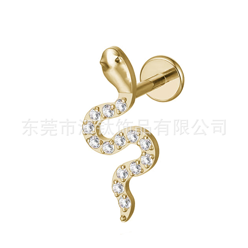 G23 Titanium Snake Ear Bone Nail Threaded Stud - ASTM F136 Implant Grade Body Piercing Jewelry - Image 5