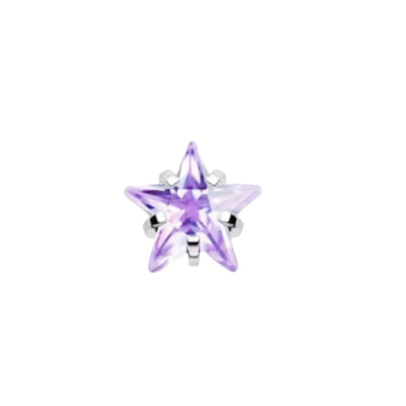 G23 Titanium Star Zircon Ear Cartilage Stud Lip Nail Piercing Jewelry Fashion Ear Accessories - Image 5