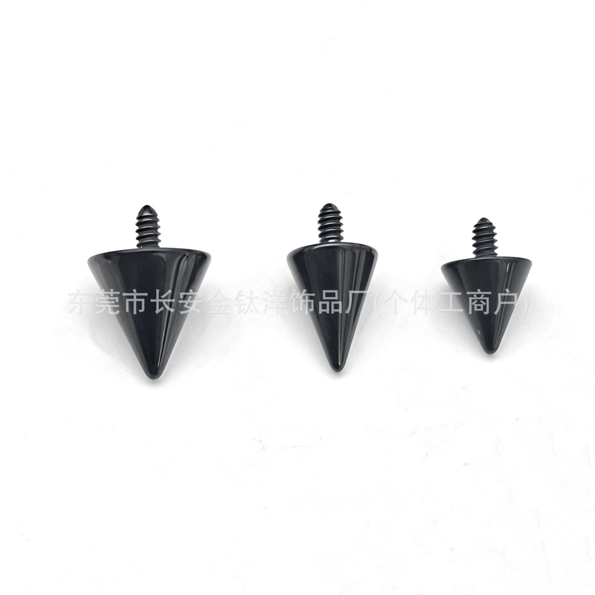 F136 Titanium Black-Plated Spike Devil Nose Stud Lip Stud Eyebrow Stud External Thread Piercing Jewelry - Image 3