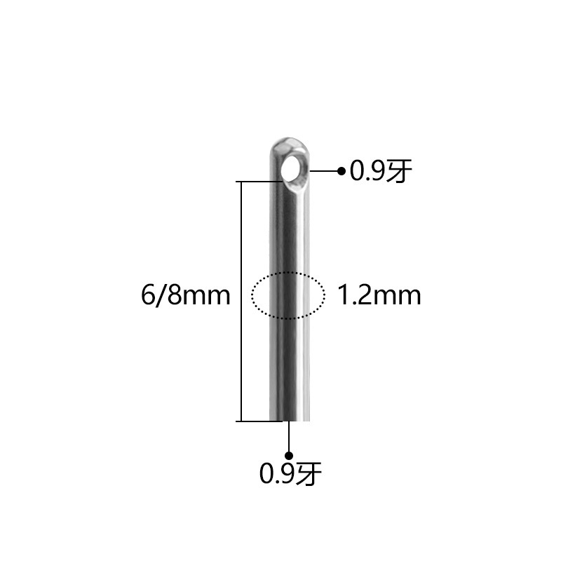 F136 Titanium Alloy Side Threaded Earrings Side Threaded Lip Nail Rod 0.9 Tooth Rod Small Base Internally Threaded Accessories - Image 4
