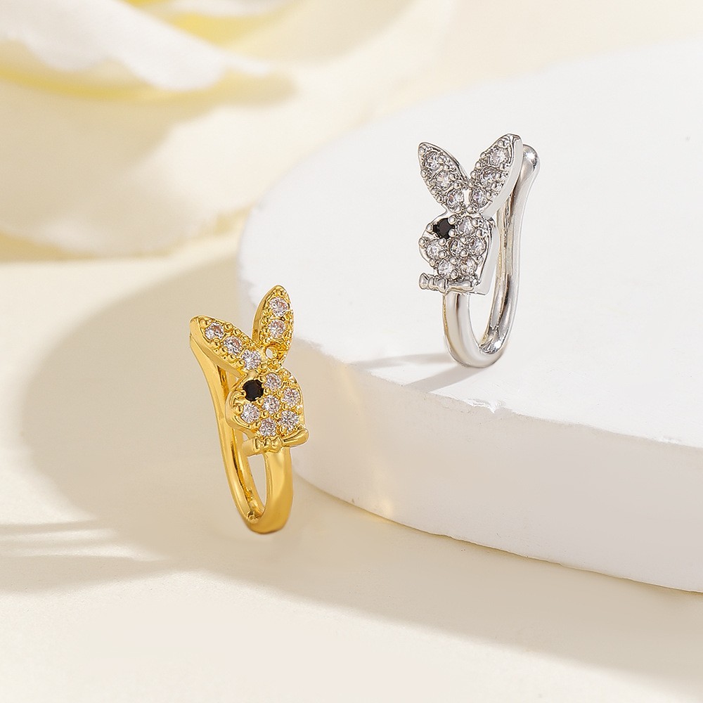 European Style Non-Piercing Nose Clip Snake Design Fashion Copper Zircon Nose Ornament - Image 3