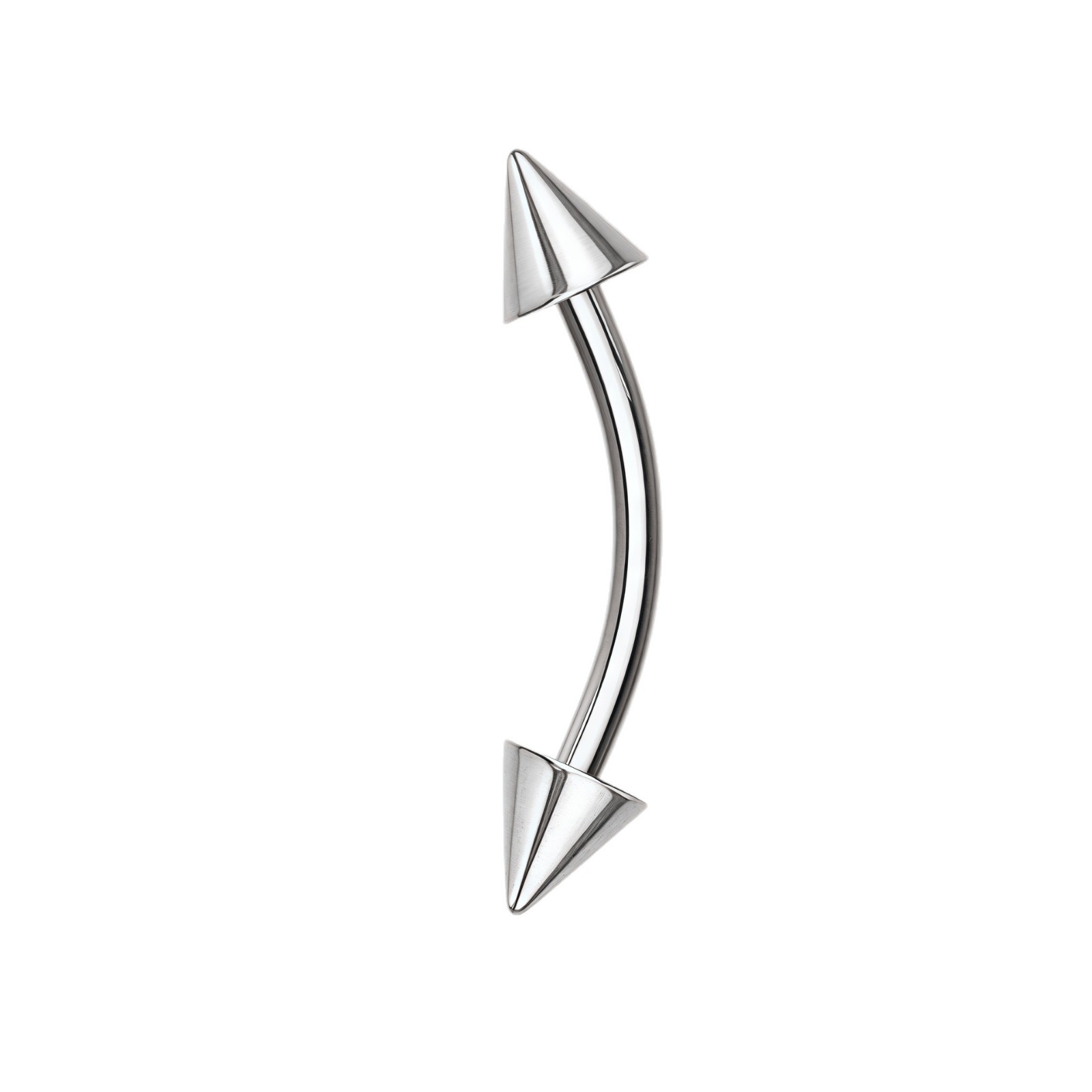 F136 Titanium Internal Thread Curved Barbell Pointed Cone Eyebrow Lip Nipple Jewelry G23 Alloy Piercing - Image 5