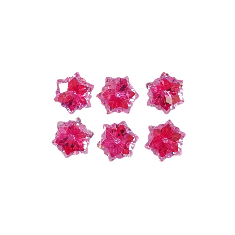 Christmas Snowflake CZ Ear Bone Nail - F136 Titanium Four-Claw Setting Earring for Cartilage Piercing - Image 5