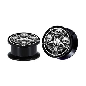 Foreign Trade Five-Claw Ghost Head Ear Piercing Jewelry 6mm-16mm Ear Stretching Tunnel Plug
