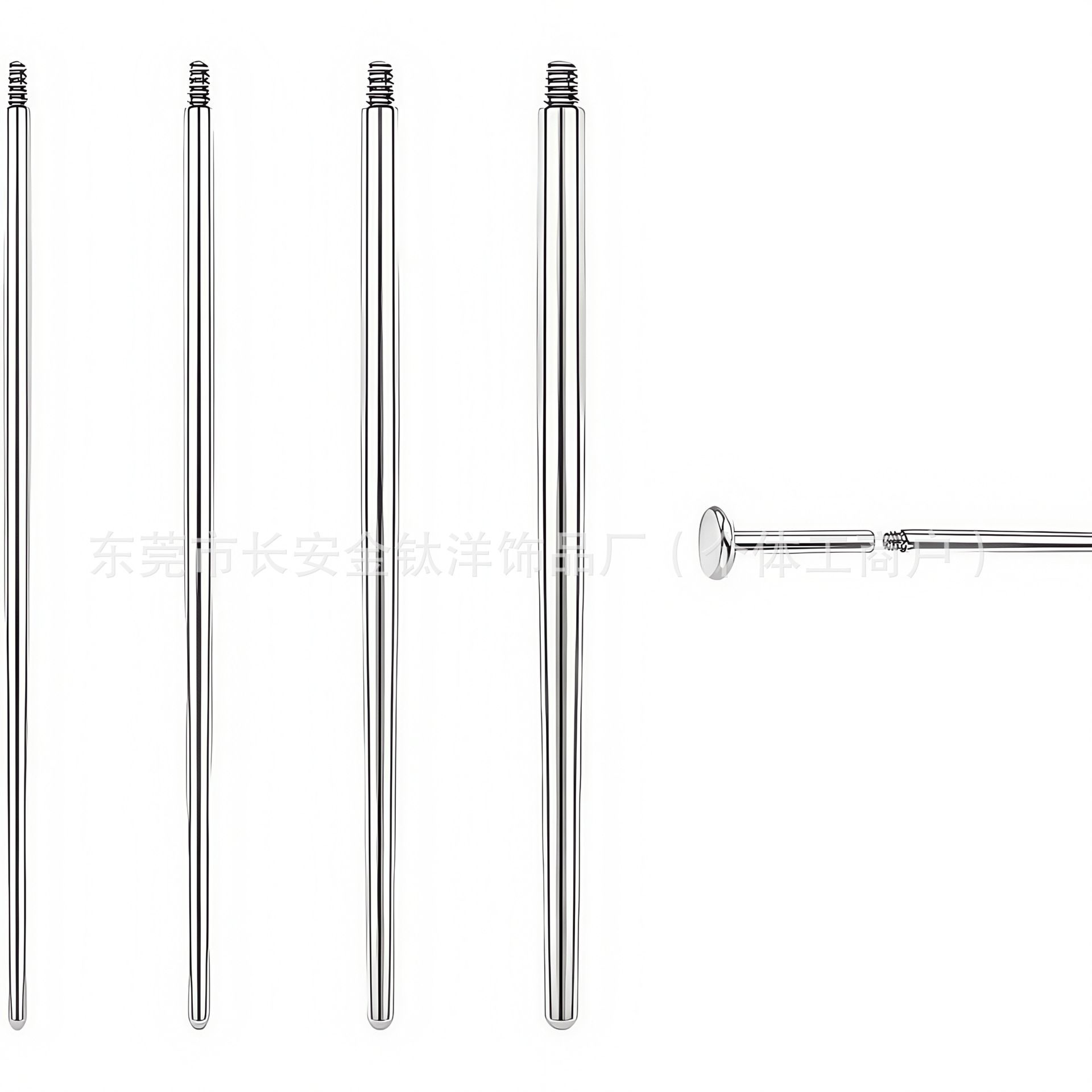 Stainless Steel Piercing Guide Pin External Thread Insertion Needle for 14G Body Jewelry Tool - Image 3