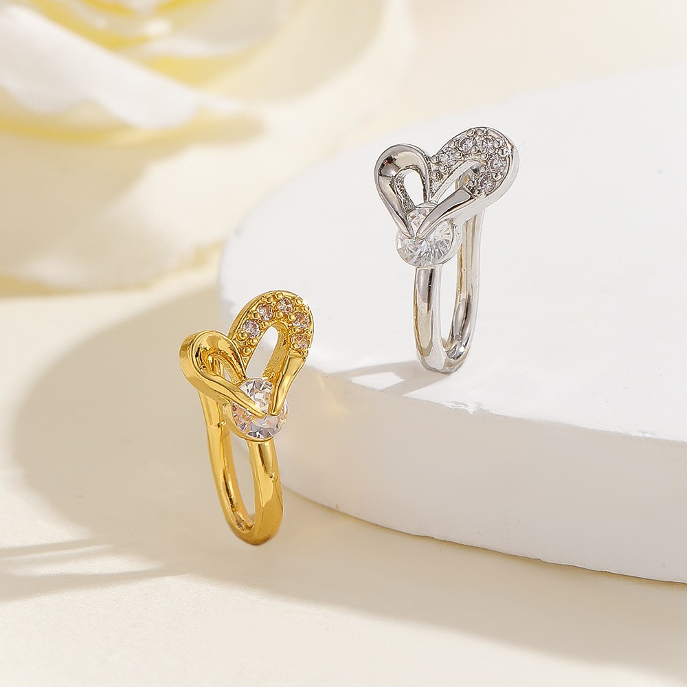 European Style Non-Piercing Nose Clip Snake Design Fashion Copper Zircon Nose Ornament - Image 2