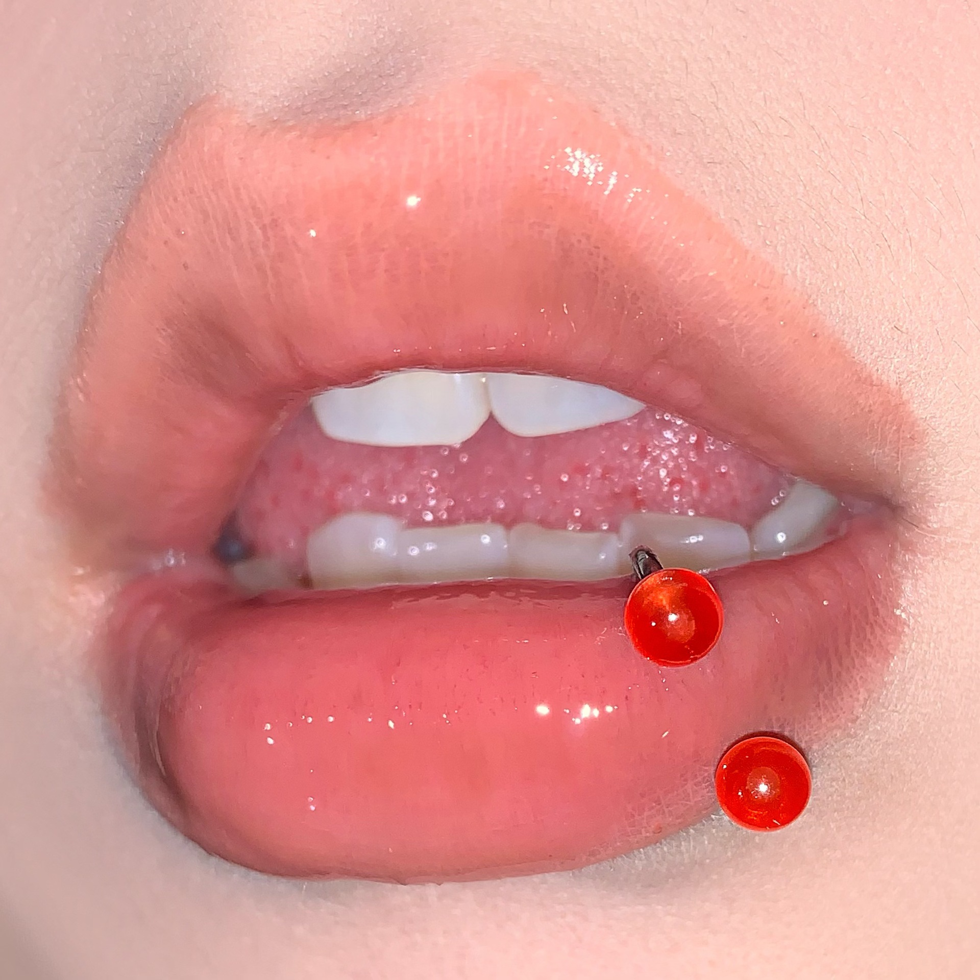 Luminous Dopamine Colorful Acrylic Lip Ring Spicy Girl Fresh Ear Bone Ring Titanium Steel External Thread Piercing Jewelry - Image 5