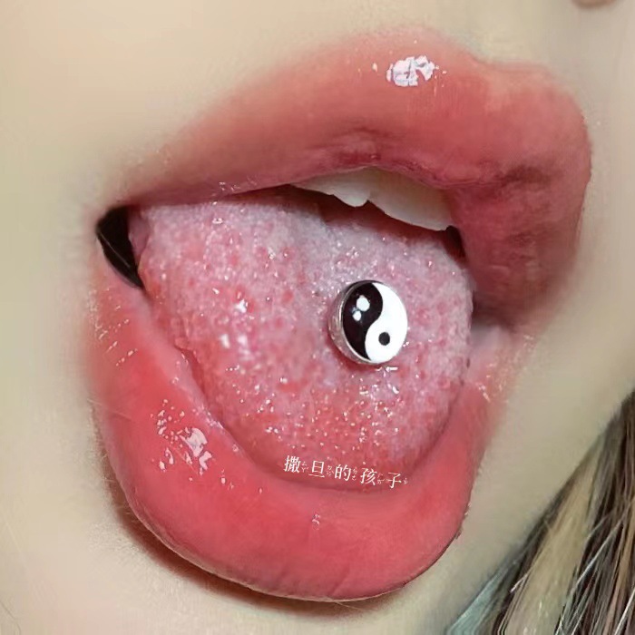 National Fashion Punk Tongue Ring Tongue Nail Head Piercing Jewelry 316L Surgical Steel - Image 2