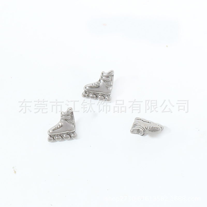 G23 Titanium Skate Earring Lip Nail Barbell - ASTM F136 Implant Grade Body Piercing Jewelry - Image 5