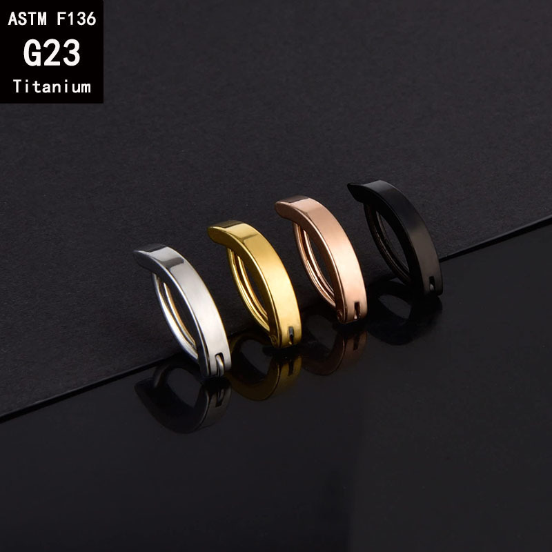G23 Titanium Arc Curved Bar Navel Buckle Fine Polishing Belly Button Ring F136 Titanium Alloy Body Piercing Jewelry Gold with Crystal - Image 3