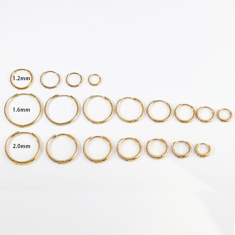 Zesen High Quality 2.0mm Hand Throw Stainless Steel Diamond Earring Studs for Cartilage - Image 5