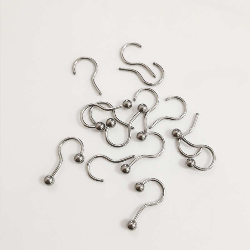 F136 Titanium Earrings Nose Ring Wholesale G23 Titanium Alloy Body Piercing Jewelry Customizable - Image 4