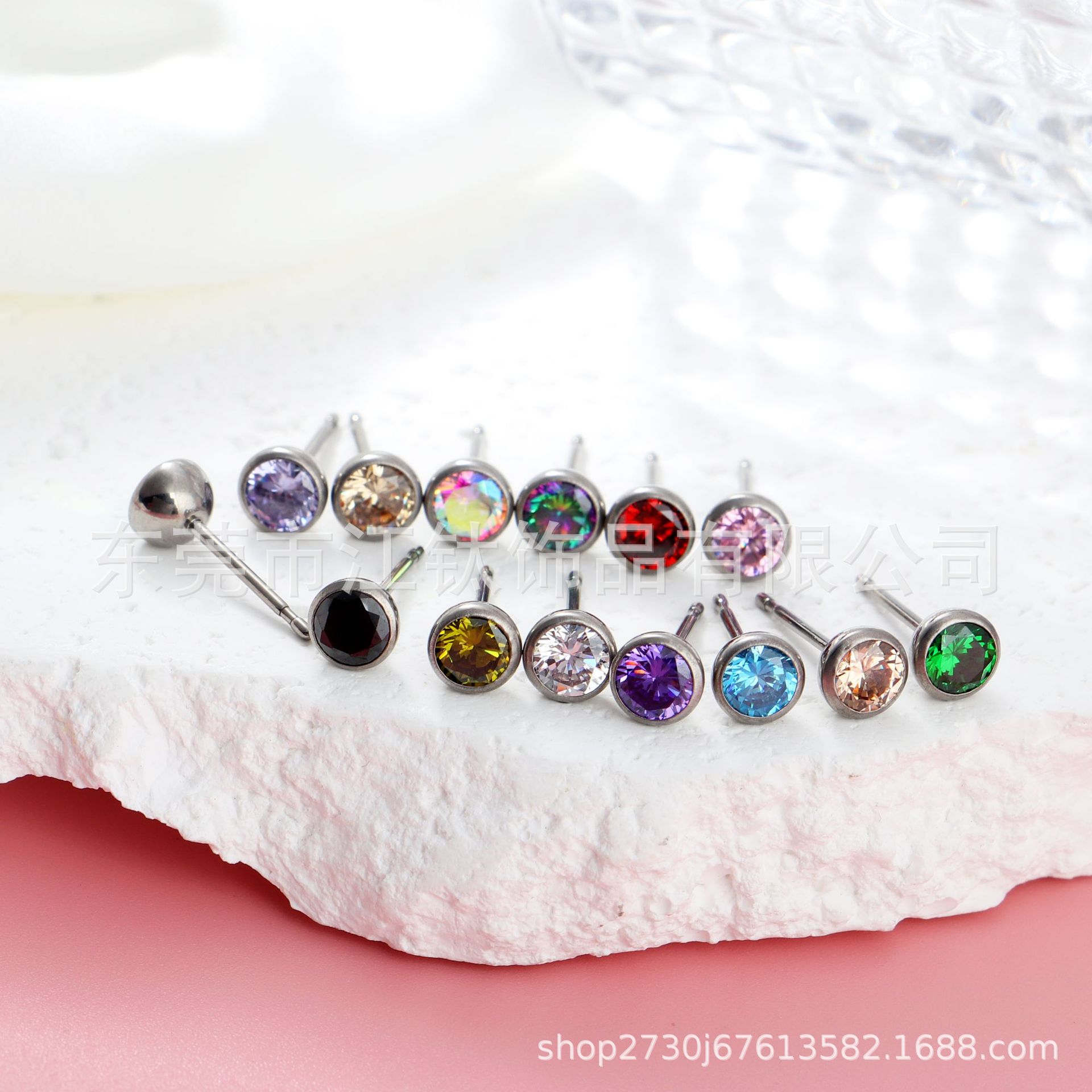 G23 Titanium Alloy Cartilage Earring with Zircon Butterfly Buckle - Ear Piercing Jewelry - Image 3