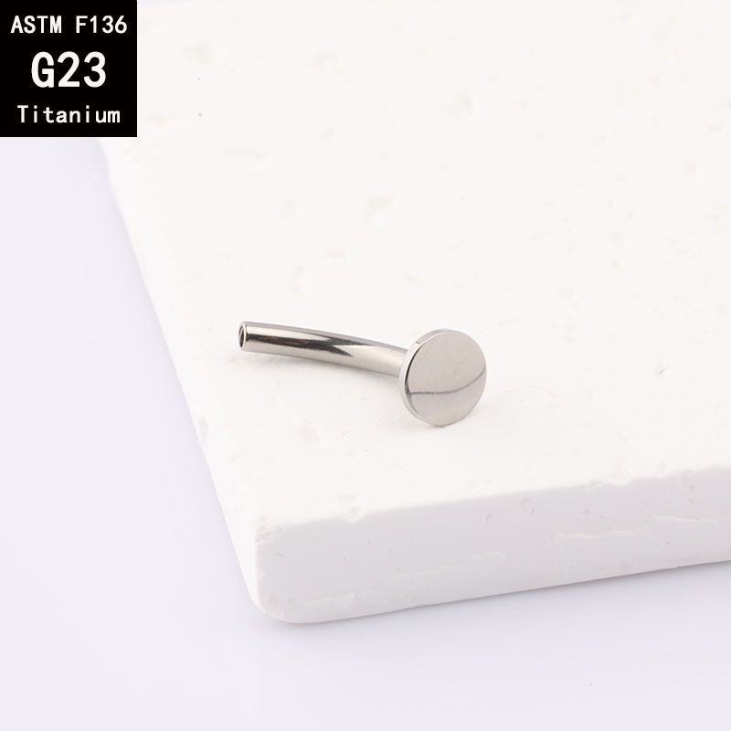 Factory Direct G23 Titanium Flat Buried Nail Lip Nail Ear Studs Base Nail Piercing Jewelry Accessories 5mm - Image 4