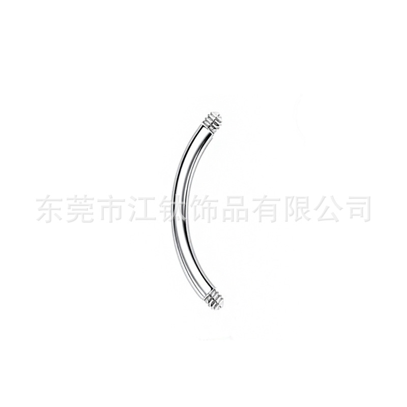 ASTM F136 Titanium External Thread Curved Barbell 14G-20G Body Piercing Jewelry - Image 5
