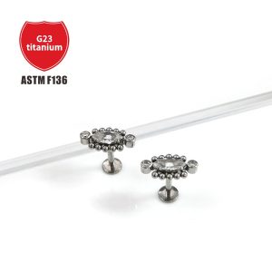G23 Titanium Earrings with 5A Zircon - Factory Direct Body Jewelry Custom Design