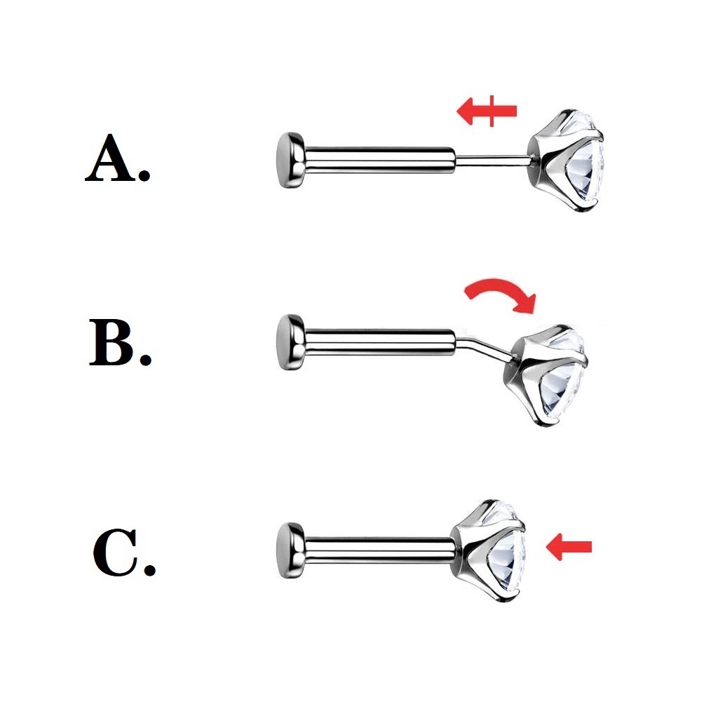 G23 Titanium Pin Package Zircon Earrings Plug-in Labret Stud Super Flash Bowl-shaped Drill Cup Plug-in Piercing Jewelry - Image 3