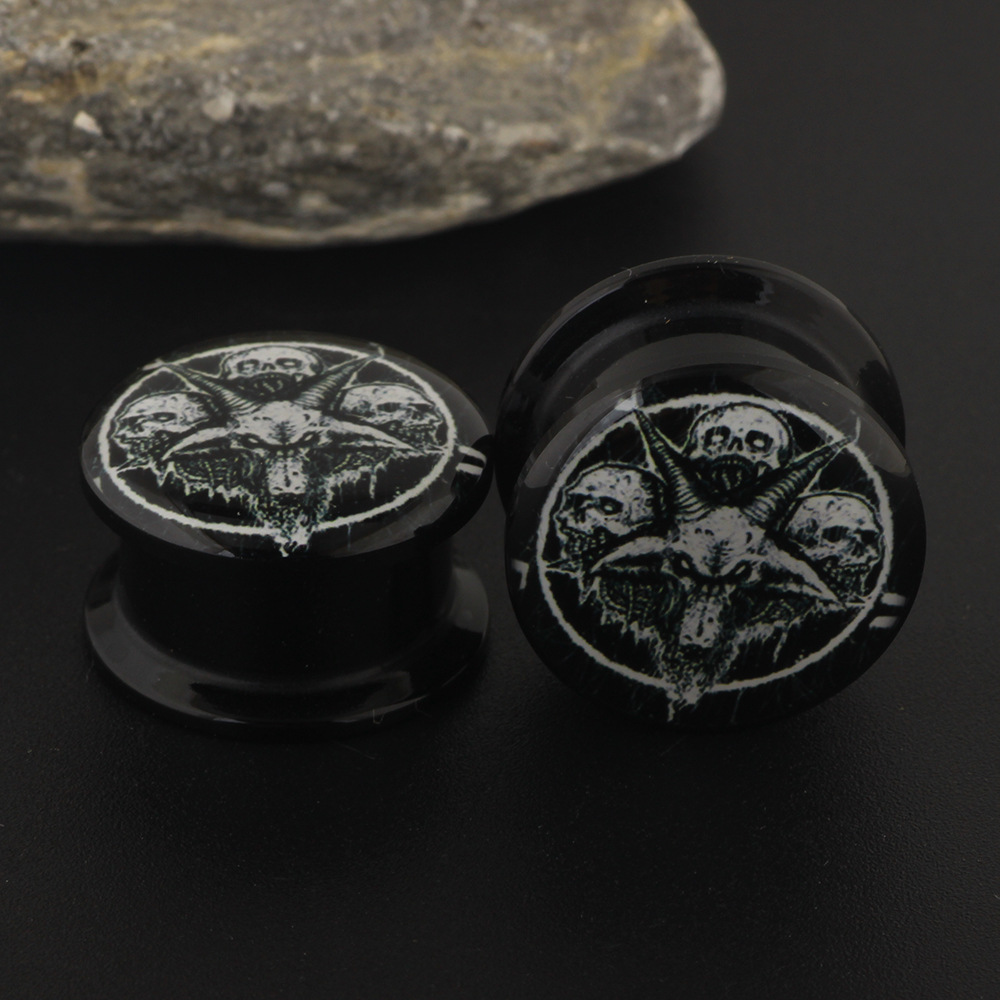 Foreign Trade Five-Claw Ghost Head Ear Piercing Jewelry 6mm-16mm Ear Stretching Tunnel Plug - Image 3